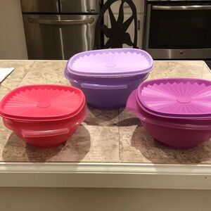 Tupperware Pink Storage Lid